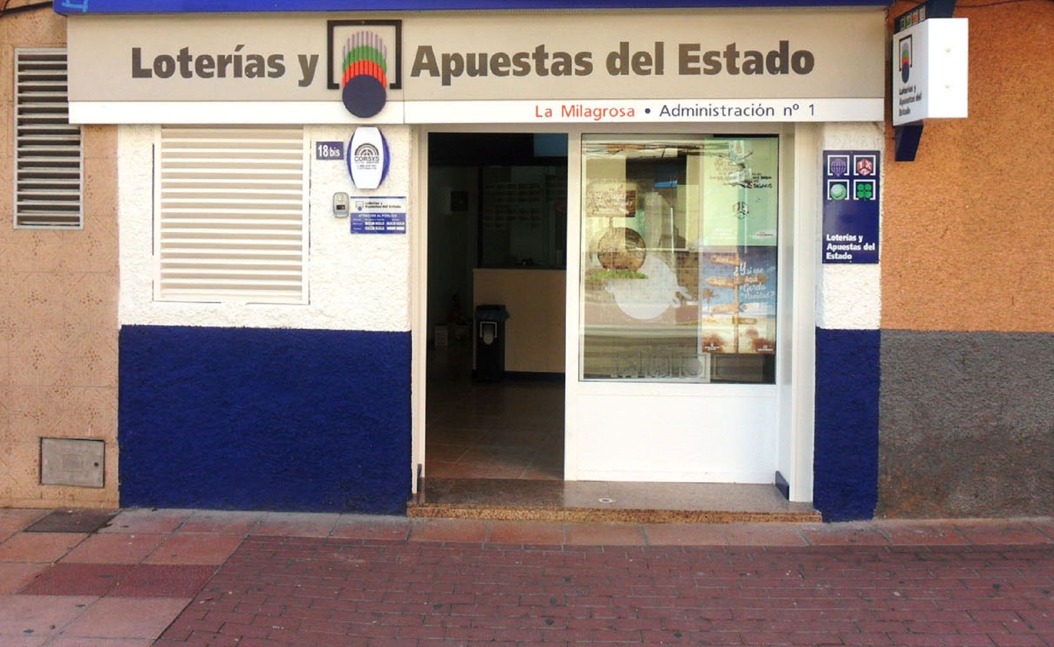 Administración loterías número 1 Blanca (Murcia) / Foto: Loterías y Apuestas del Estado Administración loterías número 1 Blanca (Murcia) / Foto: Loterías y Apuestas del Estado