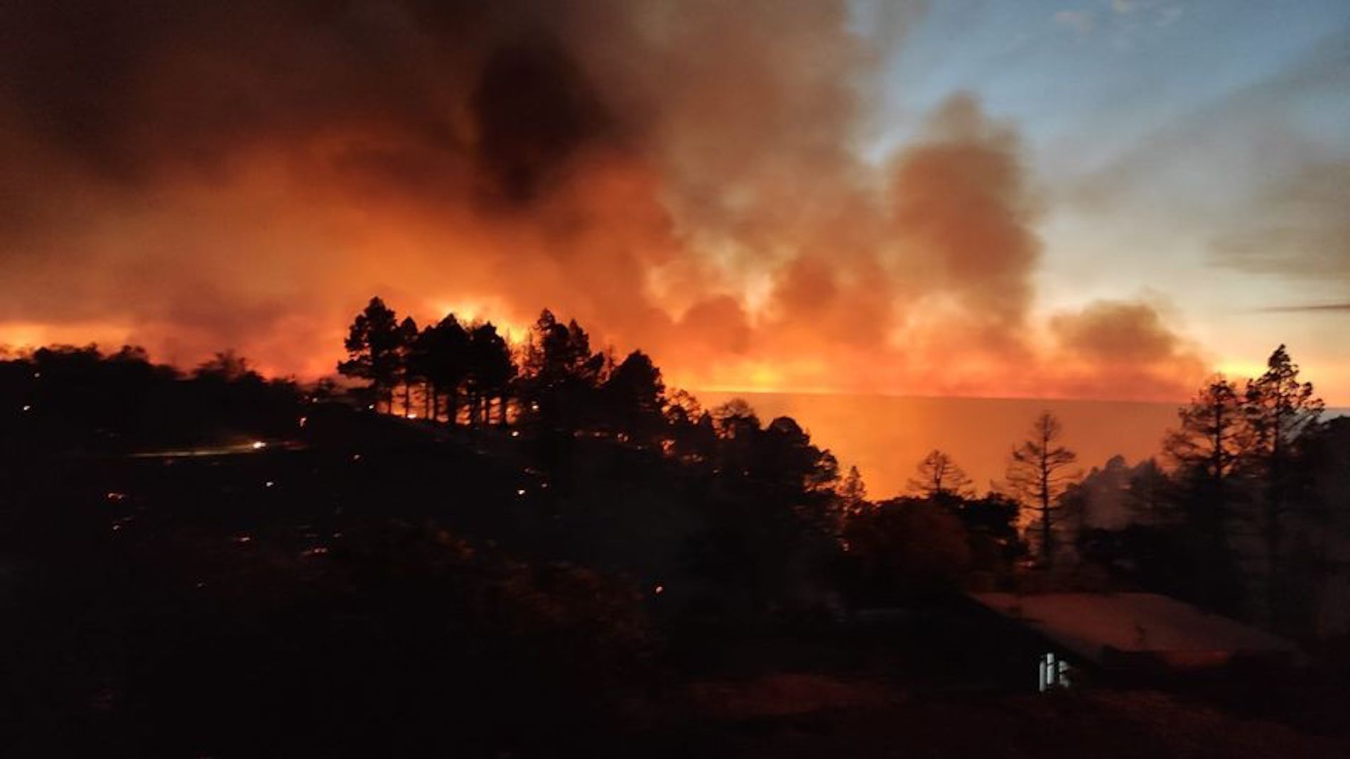 Incendio / Twitter: @LaPalmaAhora Incendio / Twitter: @LaPalmaAhora