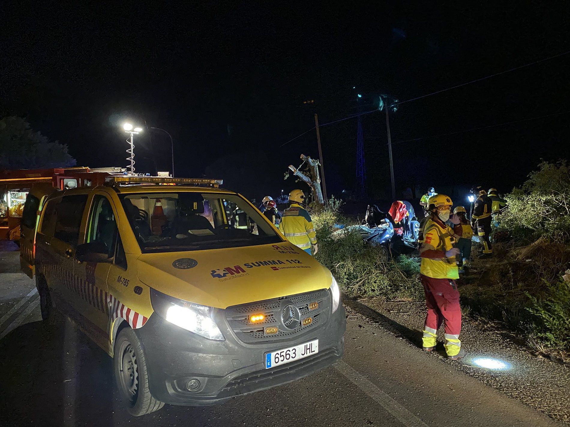Accidente / Twitter: @112madrid Accidente / Twitter: @112madrid