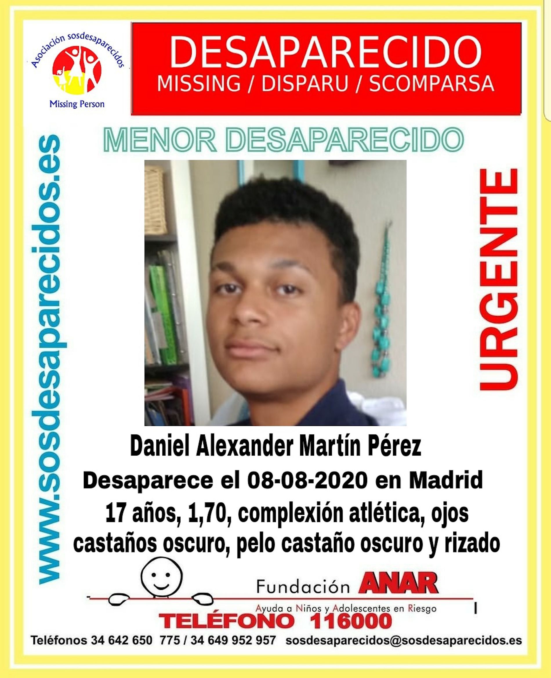 Daniel Alexander Martín Pérez / SOS Desaparecidos Daniel Alexander Martín Pérez / SOS Desaparecidos