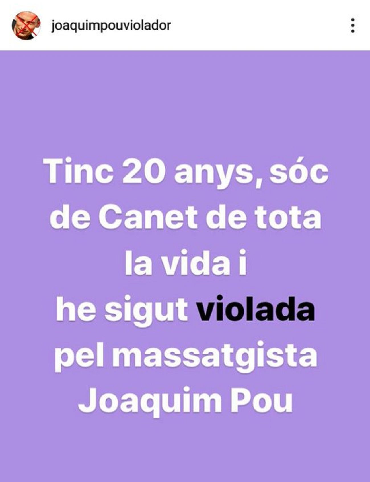 Joaquim Pou Violador / Twitter Joaquim Pou Violador / Twitter