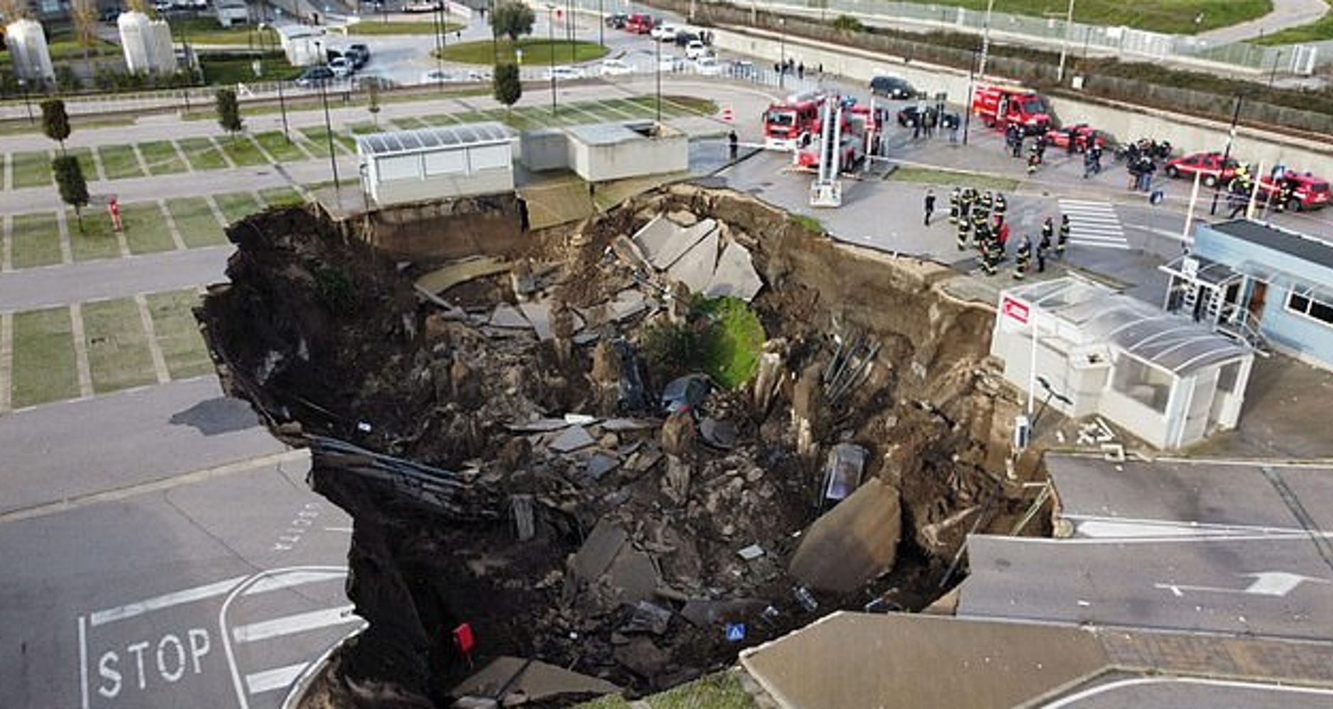 El temporal provoca un ensorrament del terra a un hospital / Cedida El temporal provoca un ensorrament del terra a un hospital / Cedida