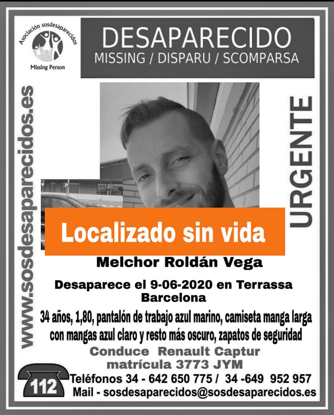 Melchor Roldán / SOS Desapareguts Melchor Roldán / SOS Desapareguts
