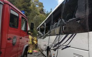 Autocar accidente Alcover / Trànsit