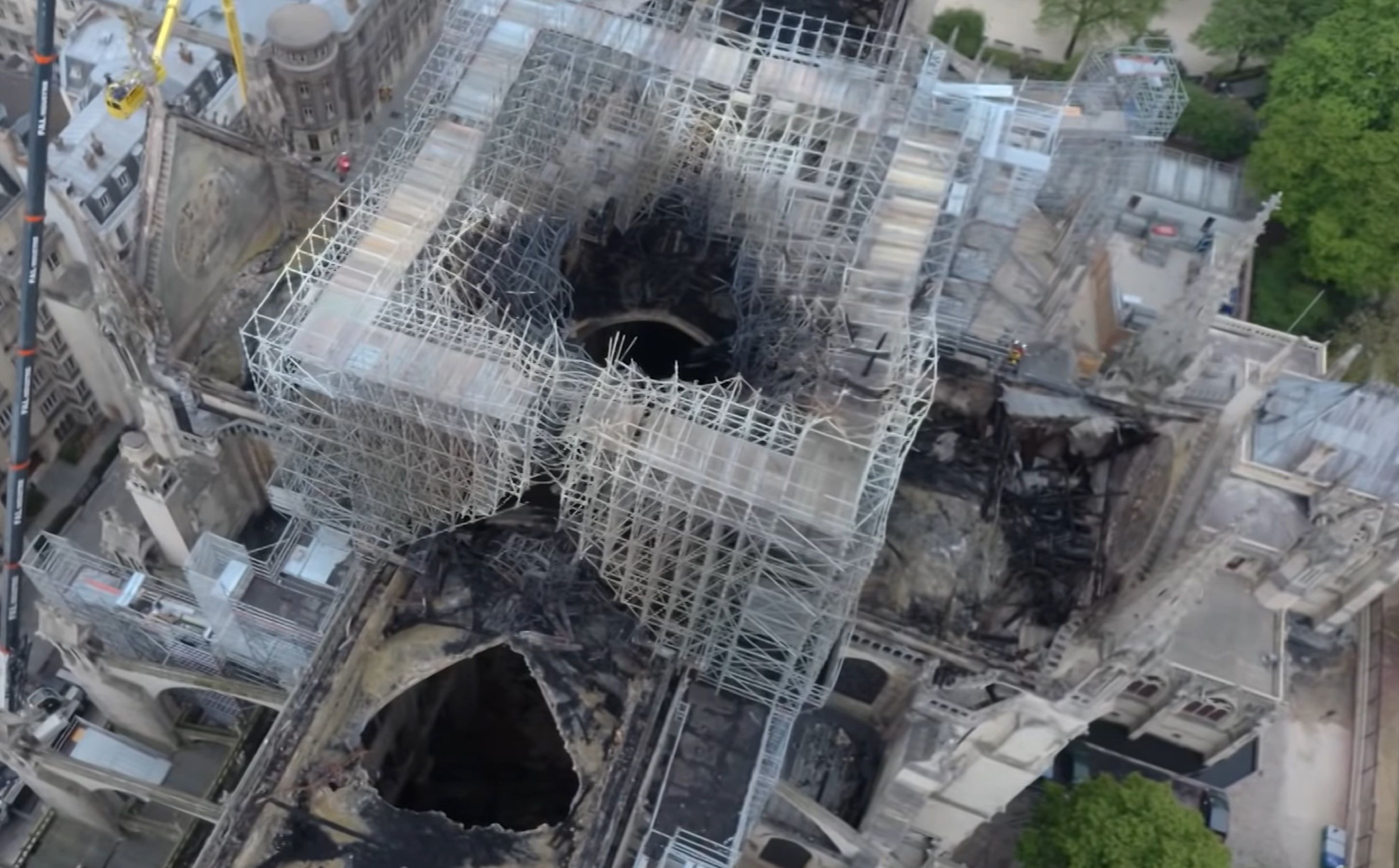 Imatges Dron Notre Dame Ruptly