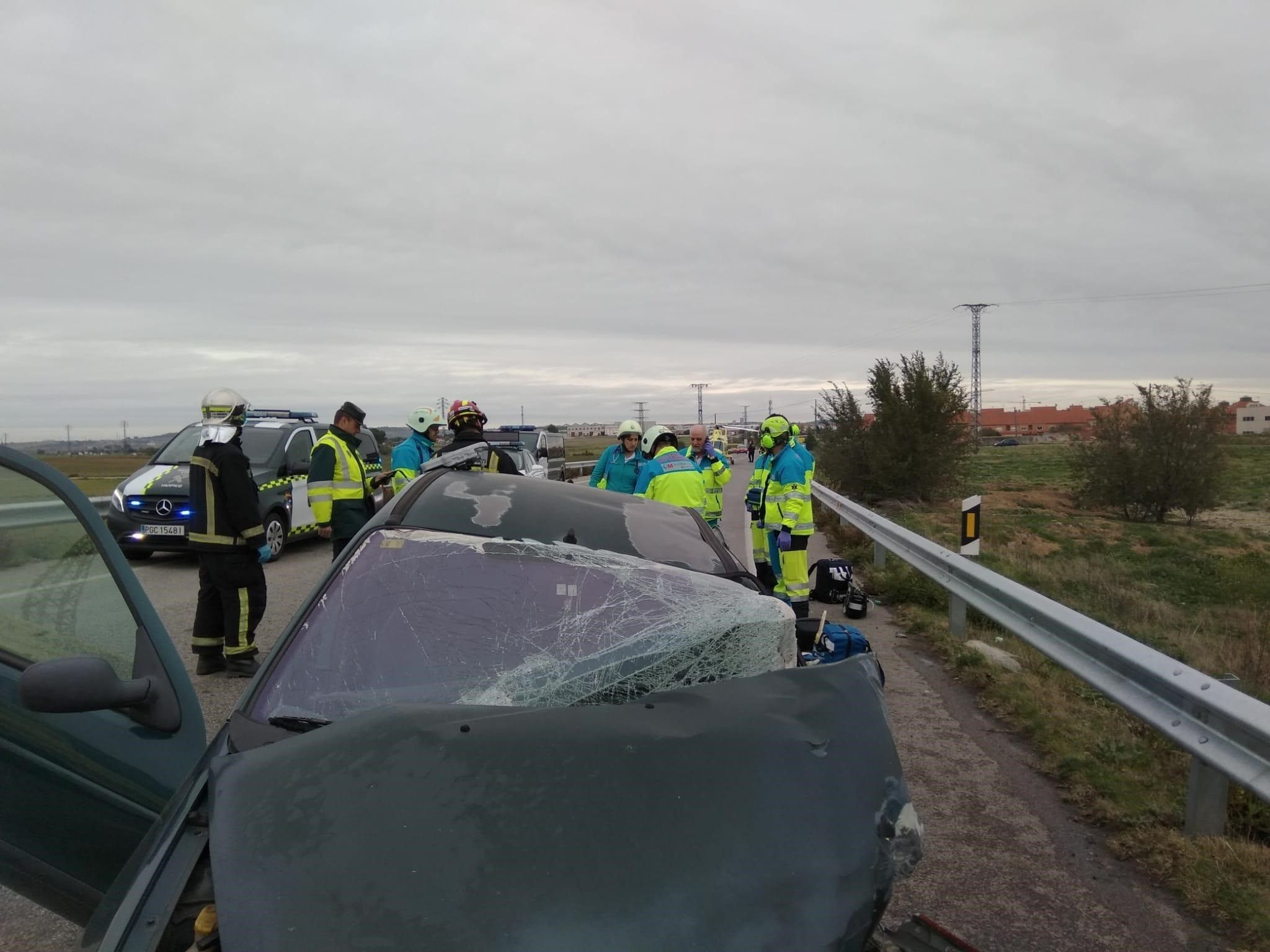 Accident Torrejón de Velasco (Madrid) / Foto: 112 Comunidad de Madrid