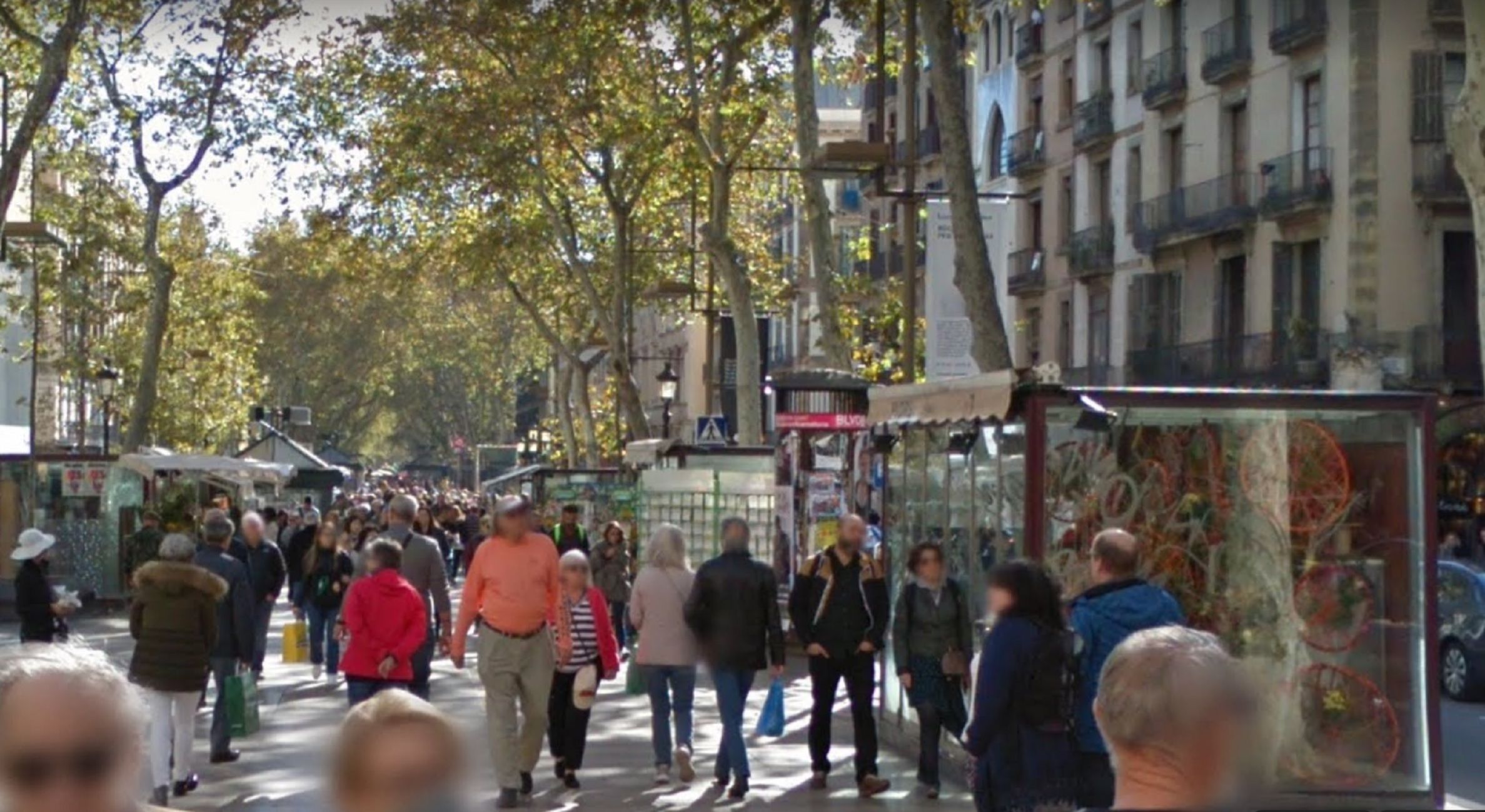 La Rambla Barcelona / Google Maps