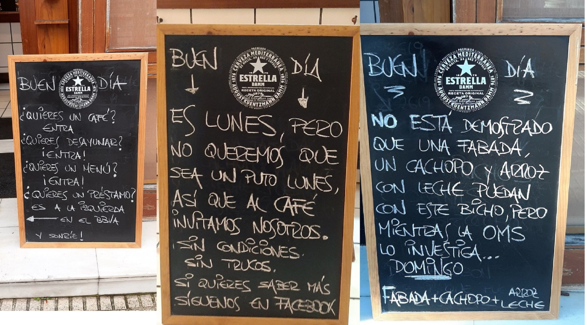 Un bar de Oviedo se hace viral con su café y mensajes 'para llevar' / Facebook