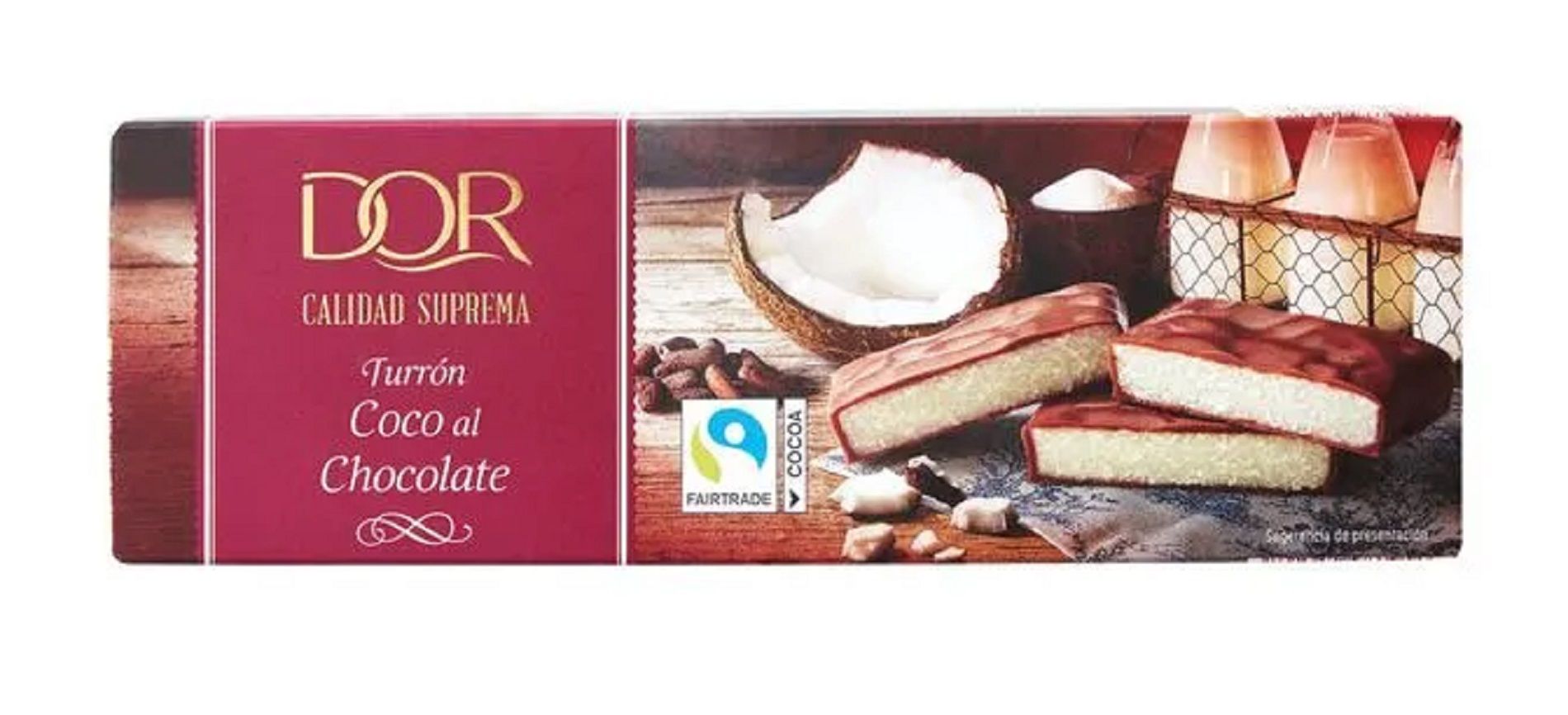 Turrón de chocolate con coco y caramelo / Lidl