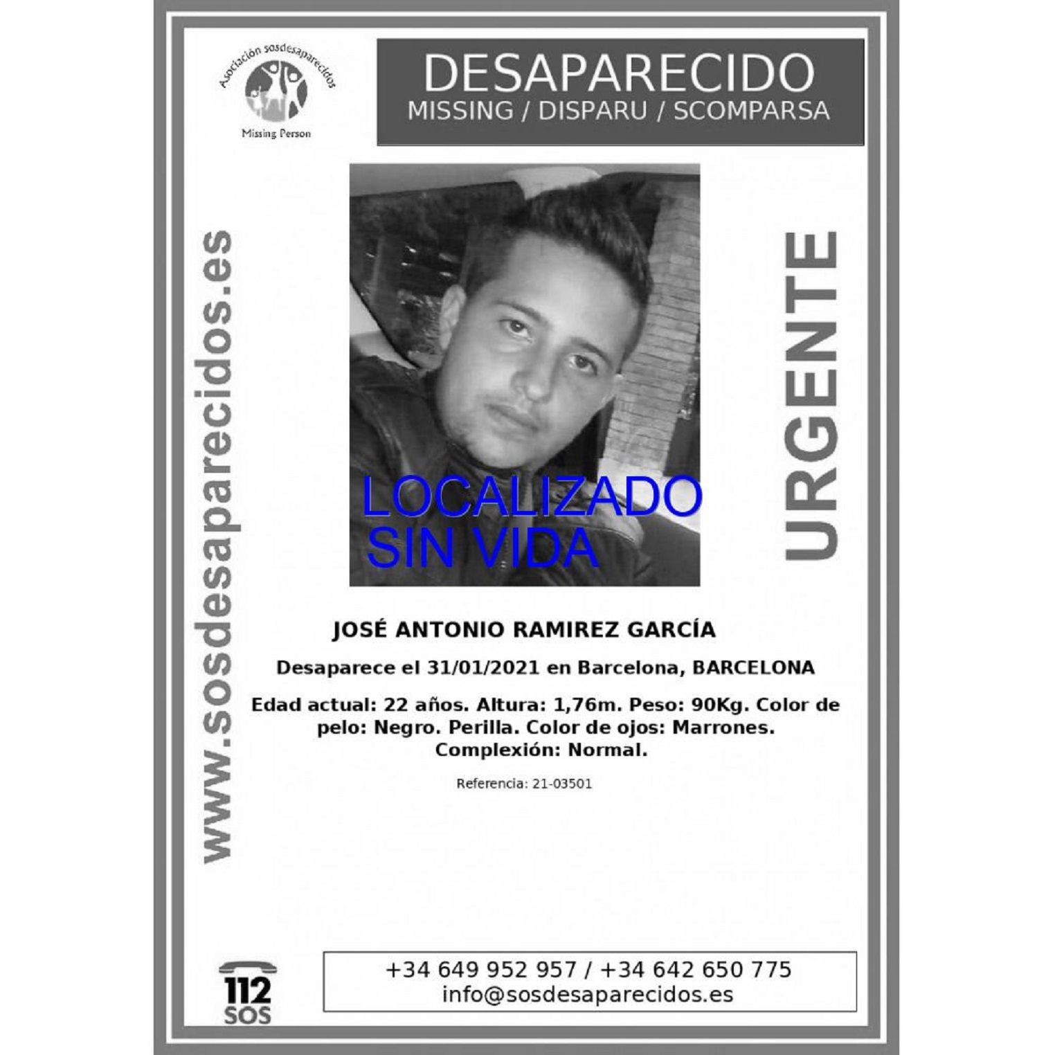 Jose Antonio Ramírez / SOS Desaparecidos