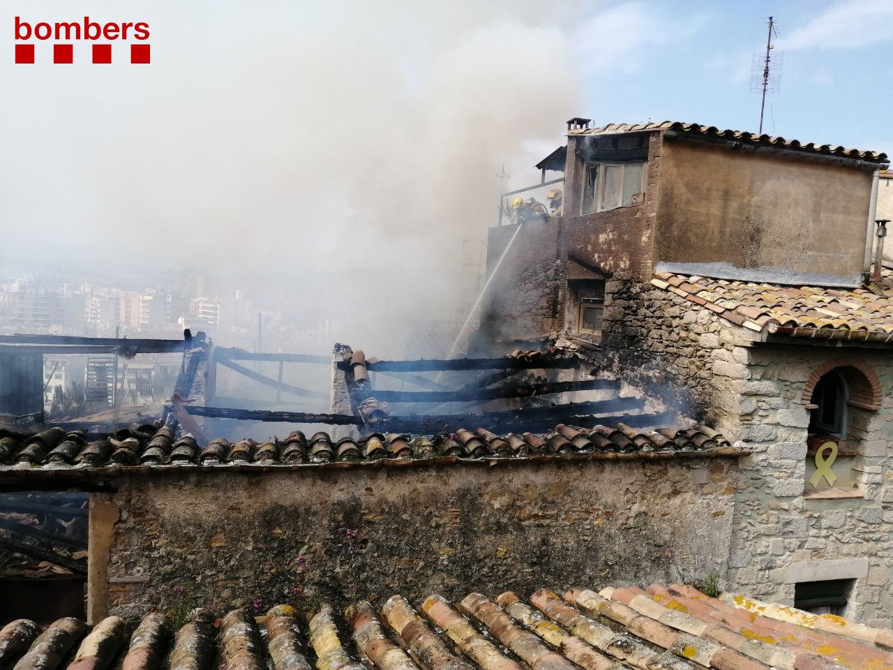 Incendio Girona / Bomberos