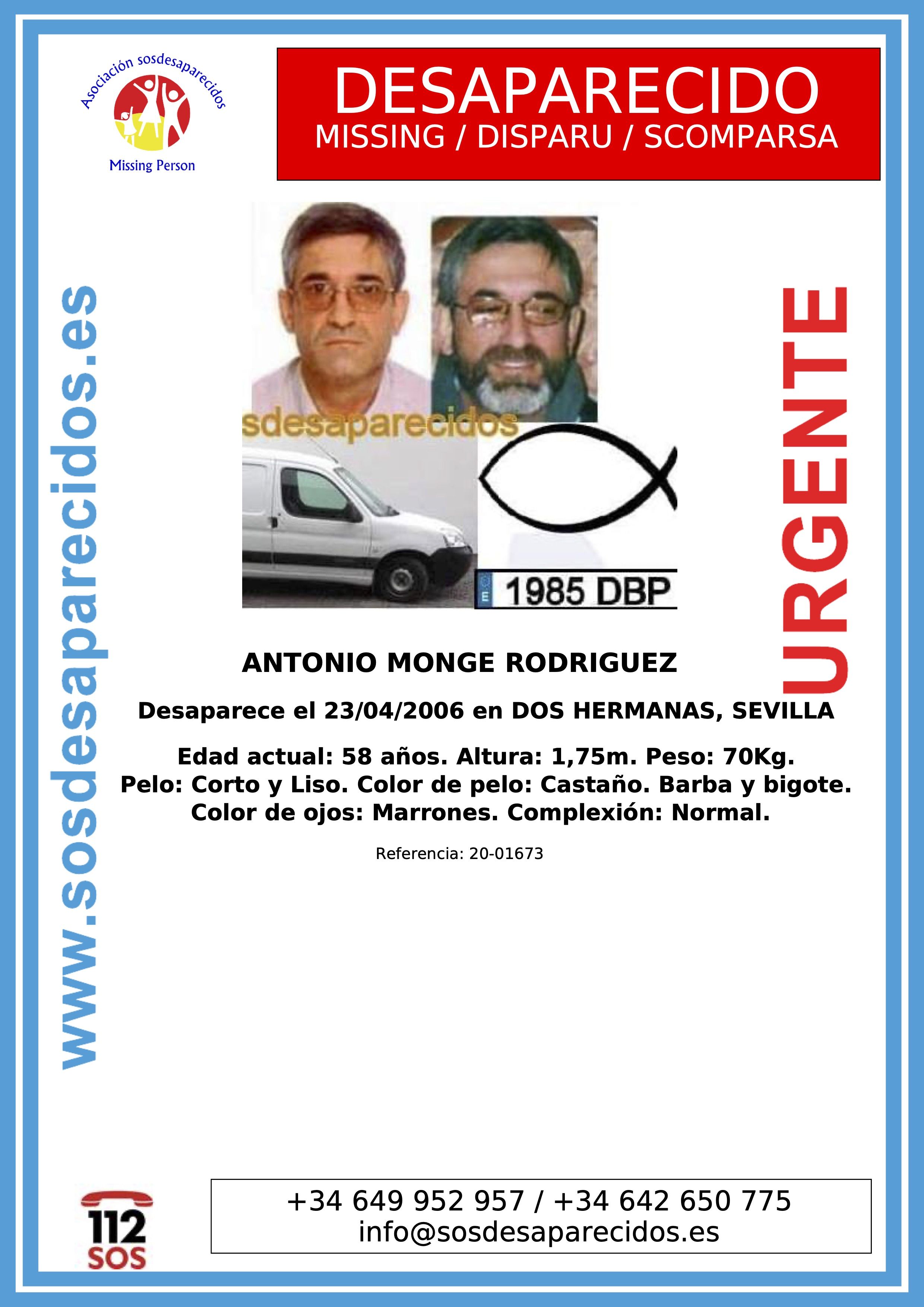 Antonio Monge Rodríguez / SOS Desaparecidos