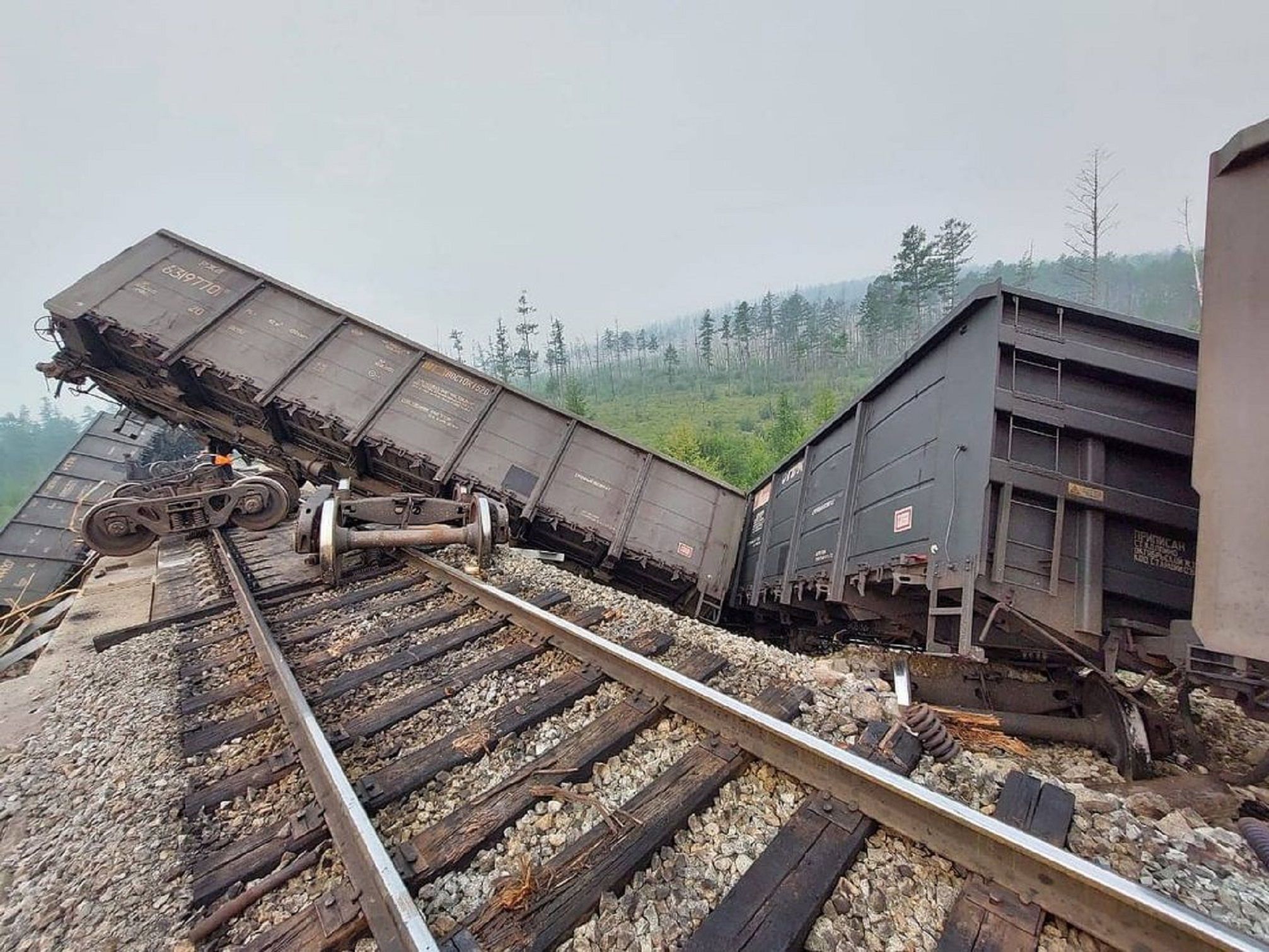 Choque de trenes mineros en Siberia / Instagram