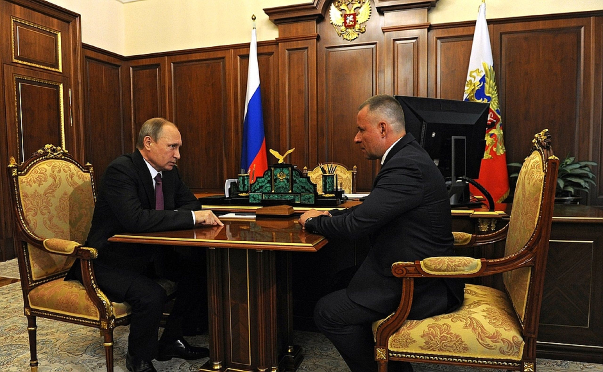 Yevgeny Zinichev con Vladimir Putin / Wikimedia