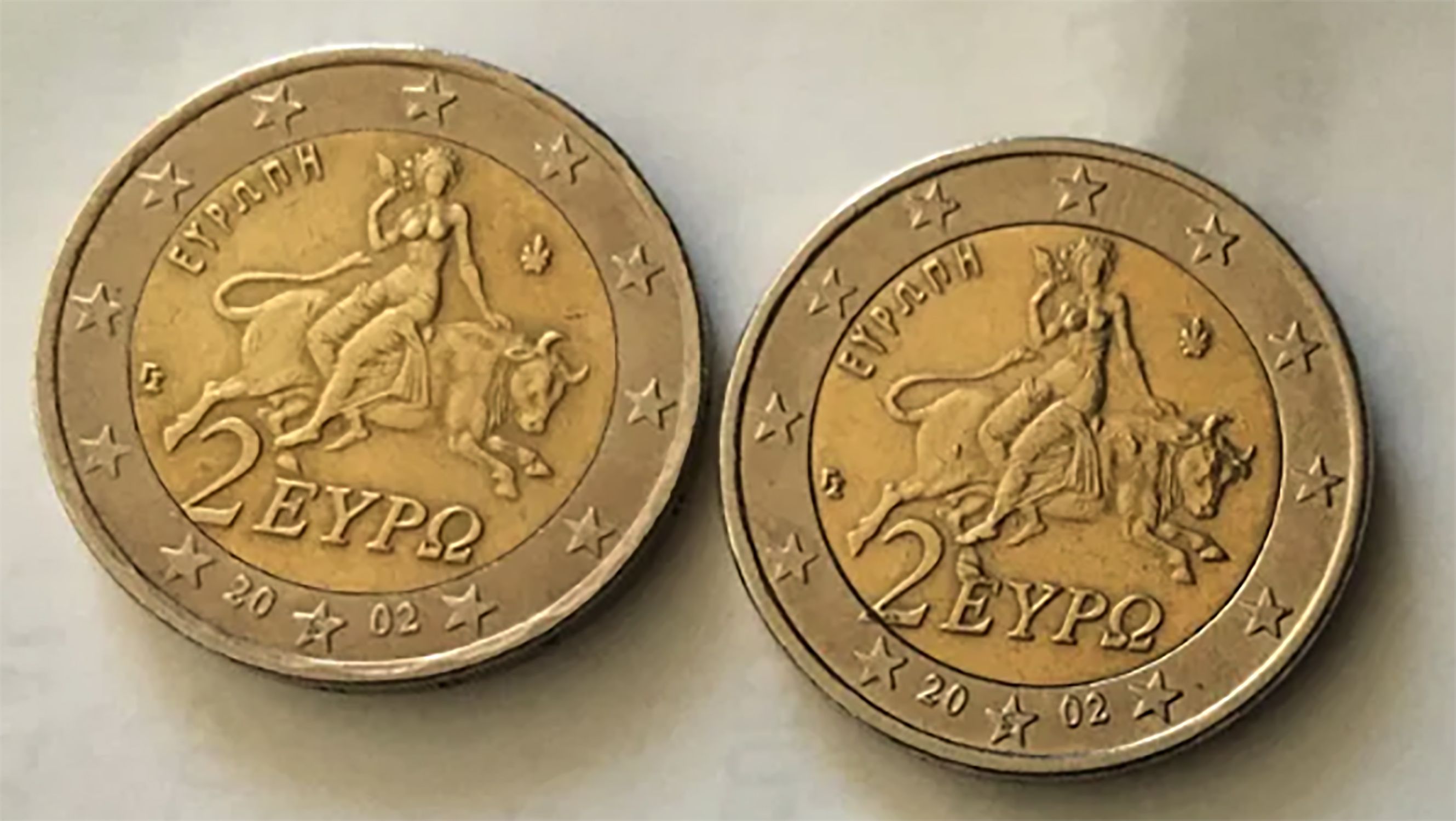 dos monedas euro grecia