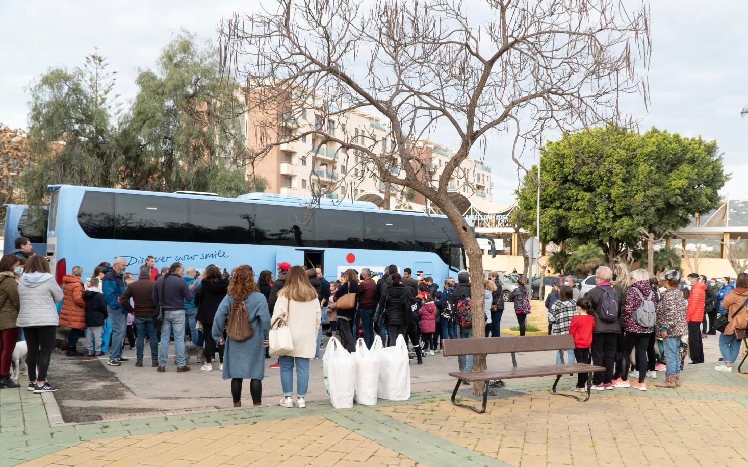 Autobus refugiados Nerja / Europa Press