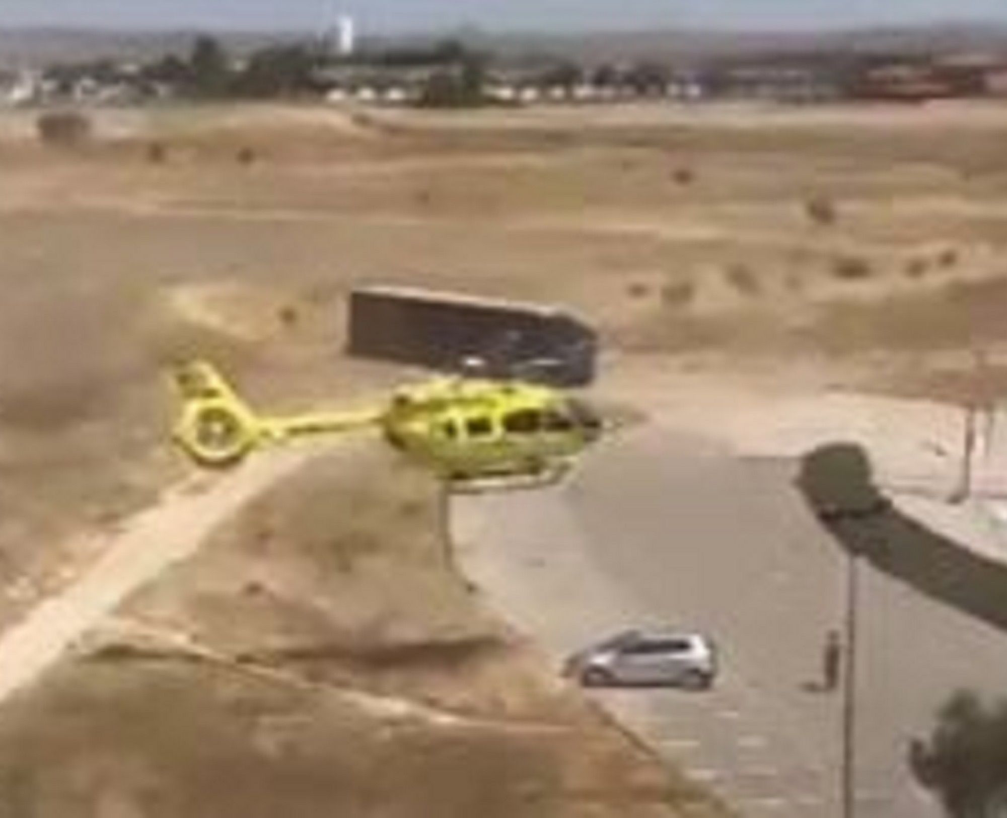 detenido hombre apedreo helicoptero sammu 112 madrid borracho