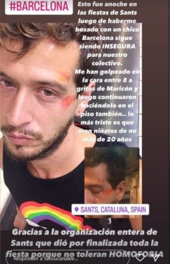 victima agressio homofoba fiestas santos denuncia instagram