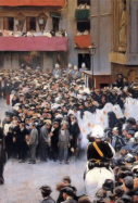 Representació de la processó de Corpus de 1896, obra de Ramon Casas. Font MNAC