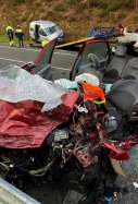 Accidente coche Caldas de Reis / Telecinco