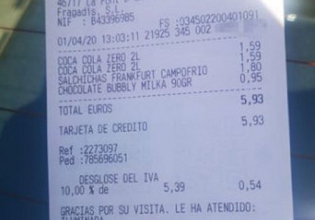 Tiquet compra / Policia Local La Font d'en Carròs