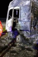 Cabina del camion incendiado / Gobierno de Navarra