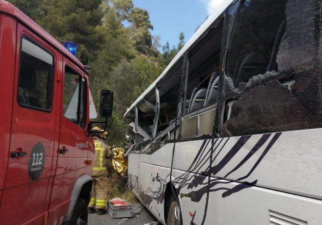 Autocar accidente Alcover / Trànsit