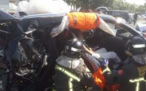 Accident Diagonal Barcelona Bombers Persona Atrapada