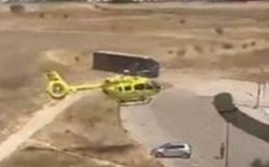 detenido hombre apedreo helicoptero sammu 112 madrid borracho