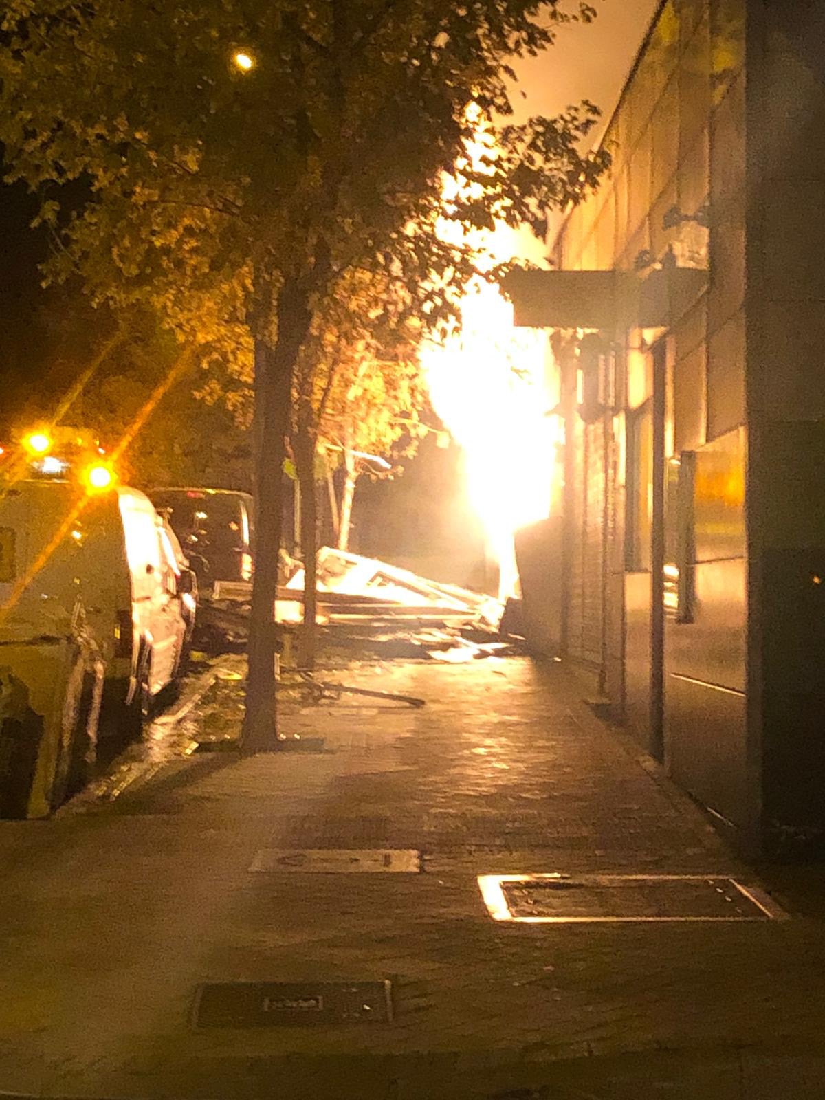 Una explosión de gas quema un bar en el barrio madrileño de Carabanchel 