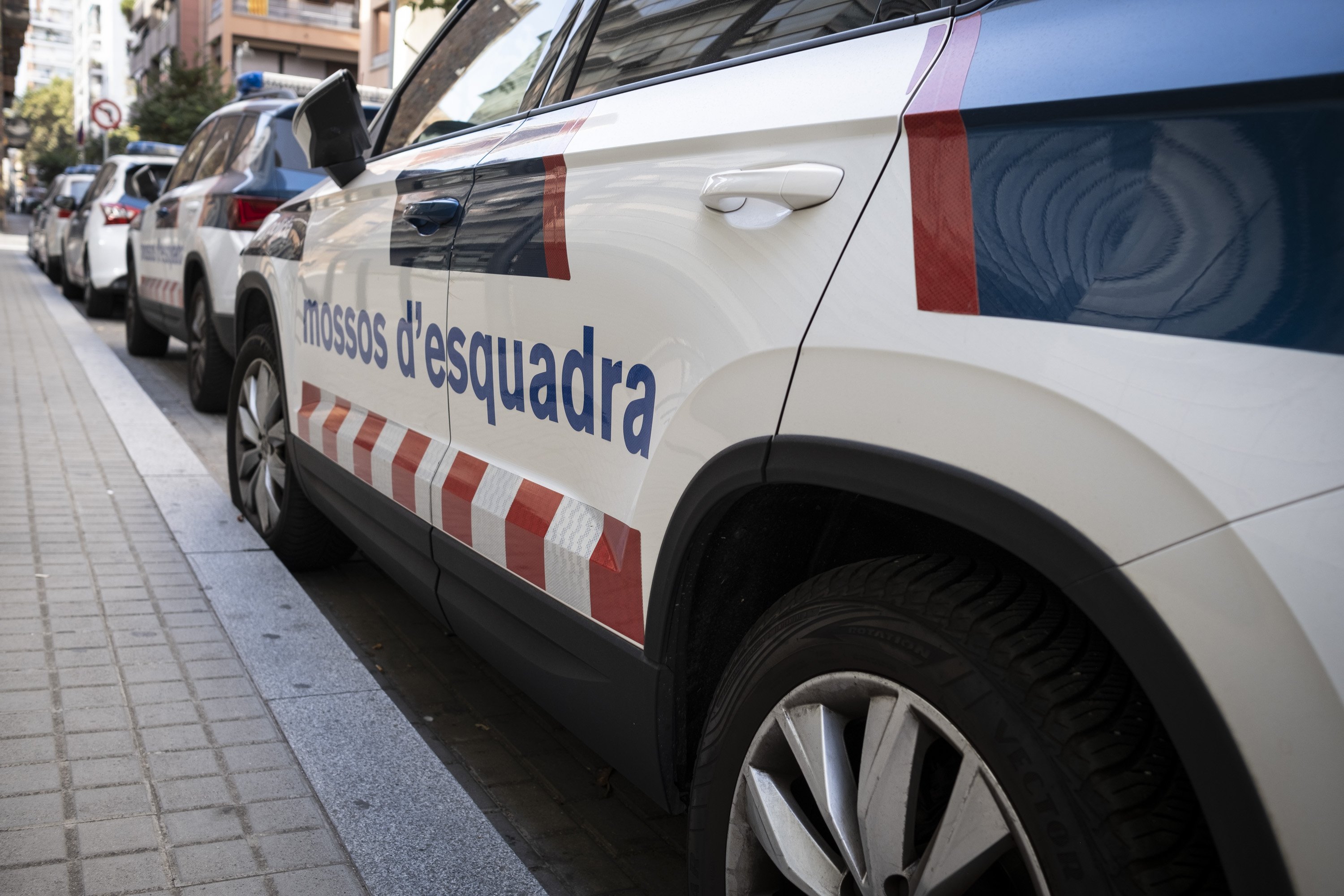 Recurs mossos d'esquadra costat cotxe / Foto: Carlos Baglietto