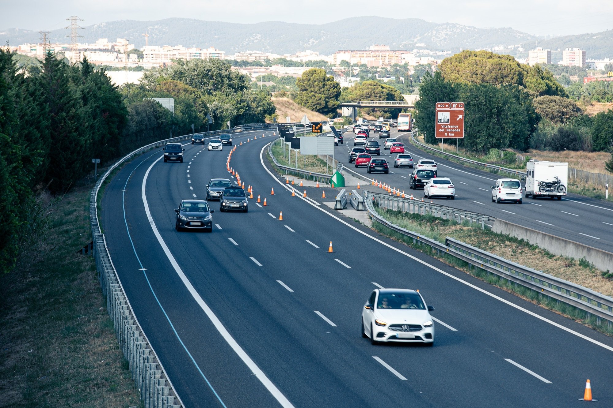 Imatge de recurs d'una autopista catalana, on poden produir-se infraccions que acabin amb una multa / @TRANSIT
