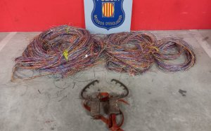 Els 125 metres de cable de coure furtat al Ginestar / MOSSOS D'ESQUADRA