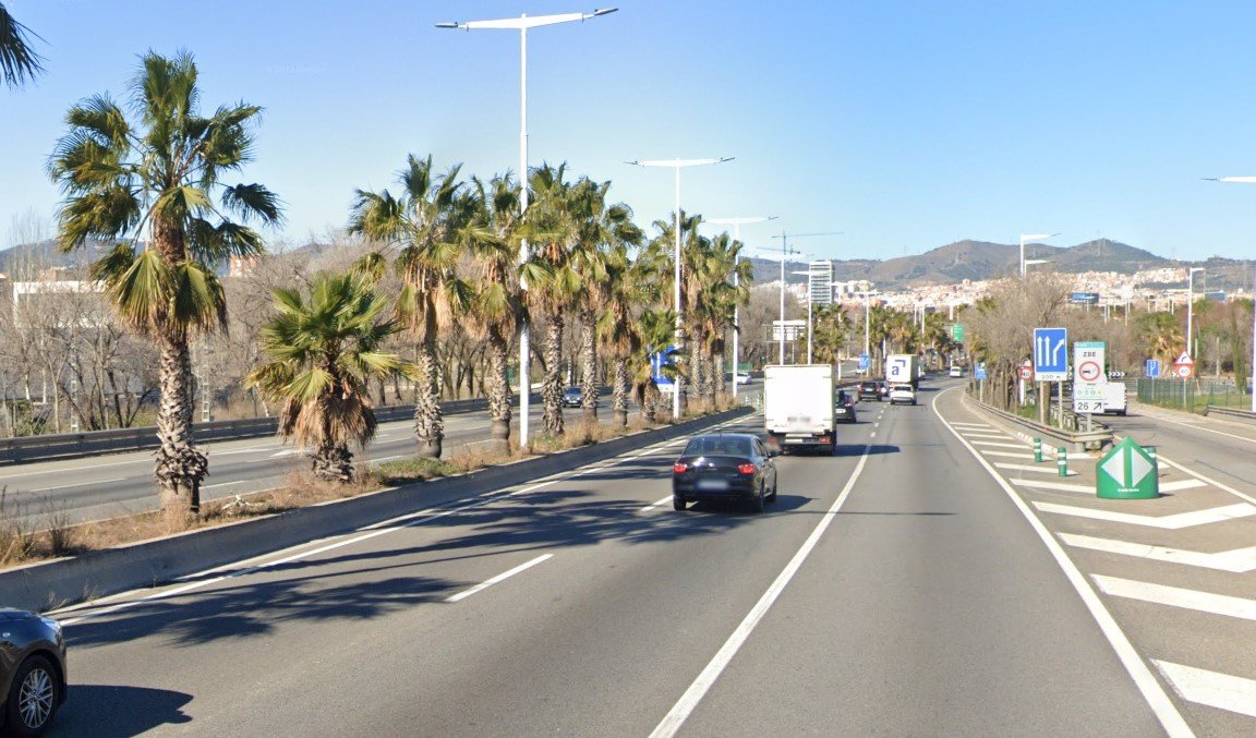 Zona on ha mort el motorista a la ronda litoral a Sant Adrià del Besòs