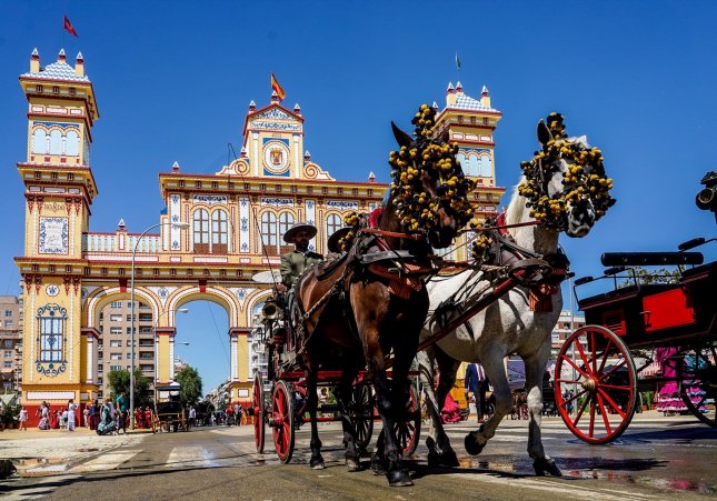 Cavalls a la Feria de Abril de Sevilla en una imatge d'arxiu / EDUARDO BRIONES - EUROPA PRESS