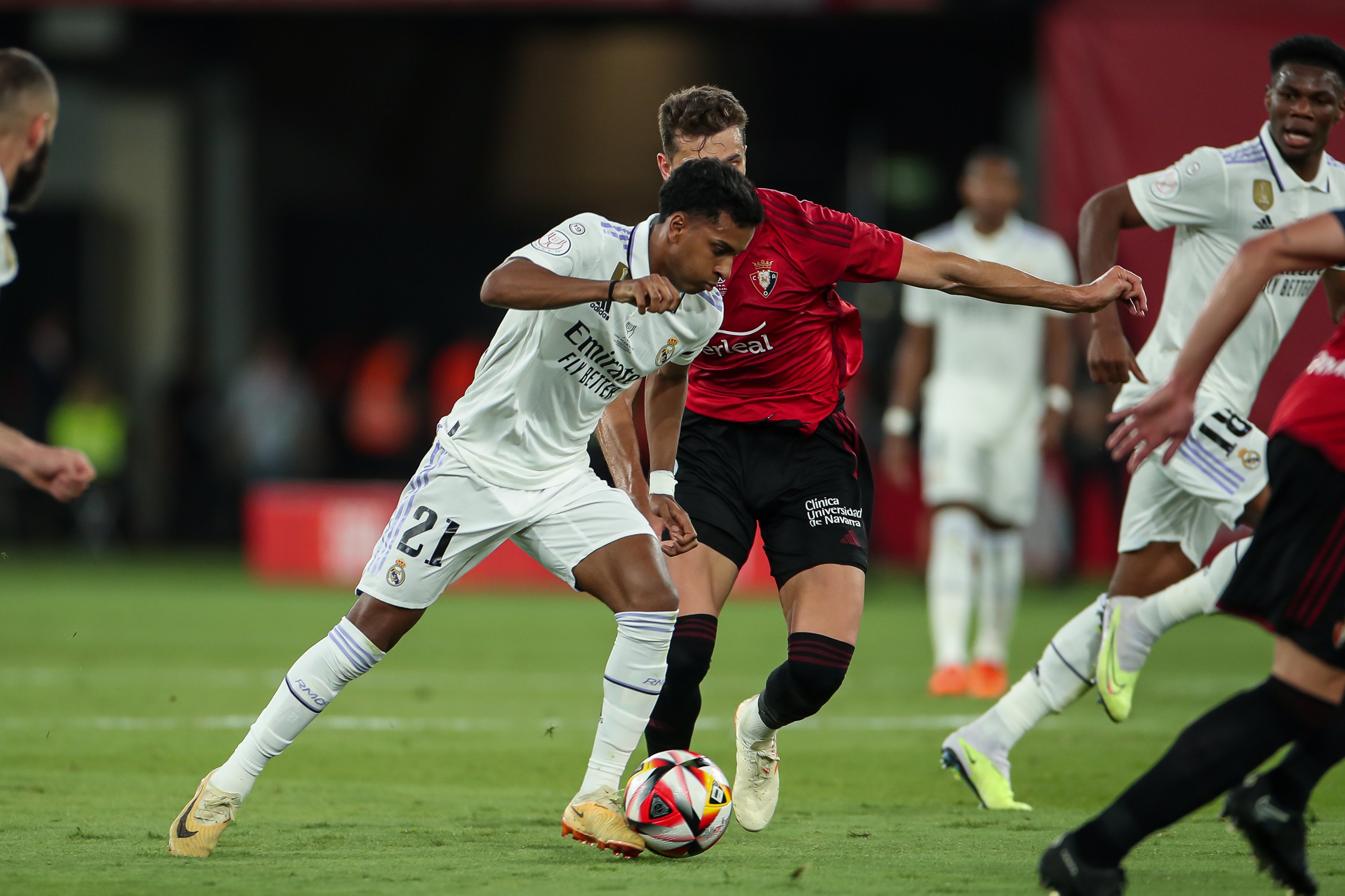 EuropaPress 5179114 rodrygo goes of real madrid and lucas torro of osasuna in action during the