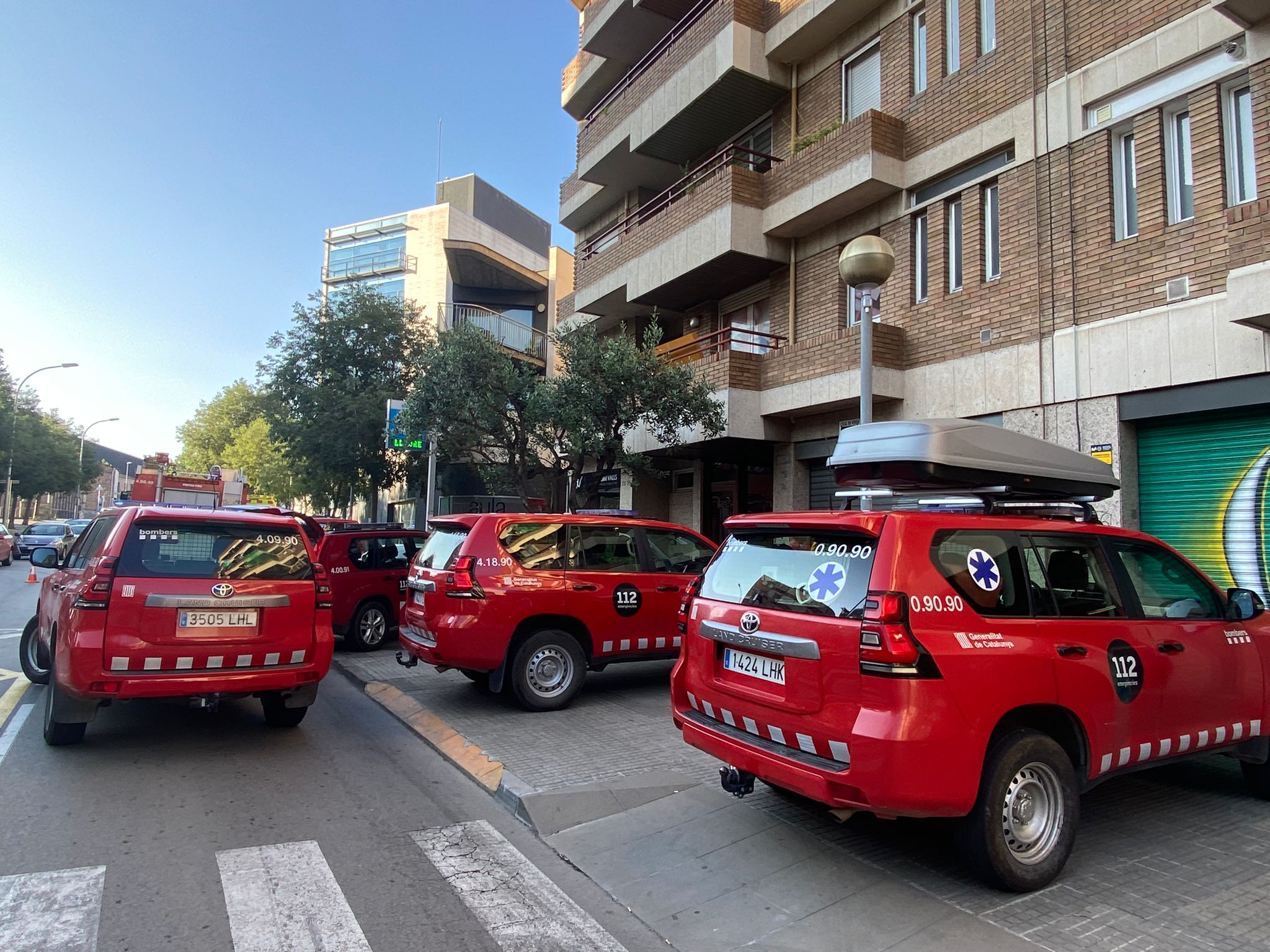 Efectivos de los Bomberos de la Generalitat desplazados hasta el lugar|sitio de los hechos / GRS