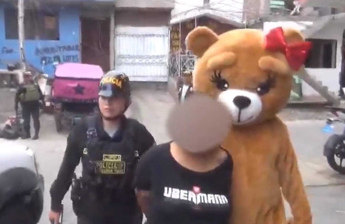 Oso de peluche policía Perú