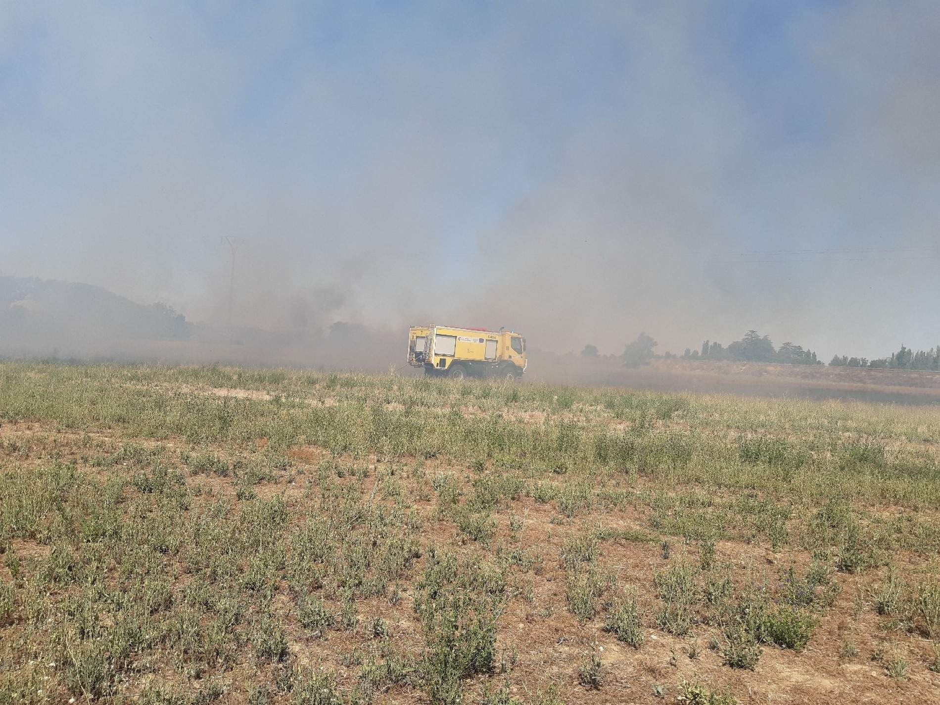 Incendio campos cereal Palencia Junta CyL