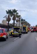 accident ronda litoral bombers barcelona