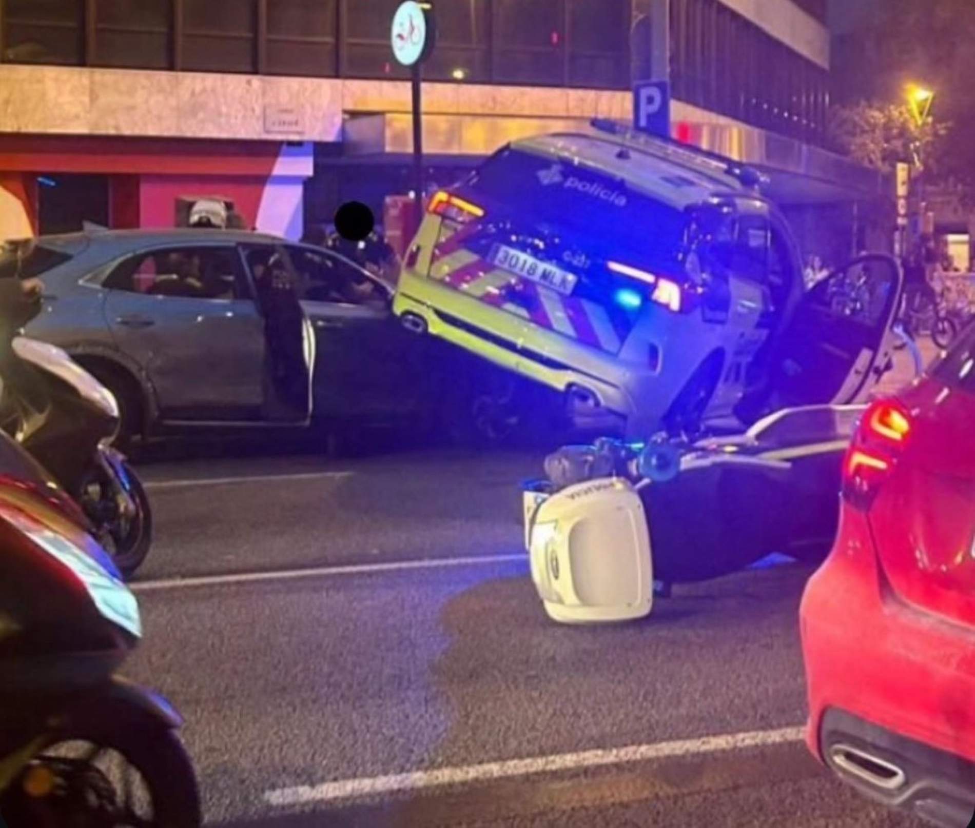 Accident carrer Aragó Barcelona