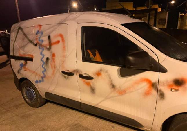 Pintadas en una furgoneta Girona