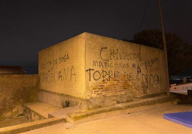 Más pintadas en Torre Gironella, en Girona / Cedida