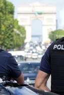 EuropaPress 6102182 22 july 2024 france paris two police officers stand together and look at