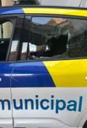 Destrossa en un cotxe patrulla de la Policia Municipal de Terrassa