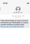 estafa sms llamada hijo