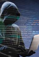 html css collage concept with hacker