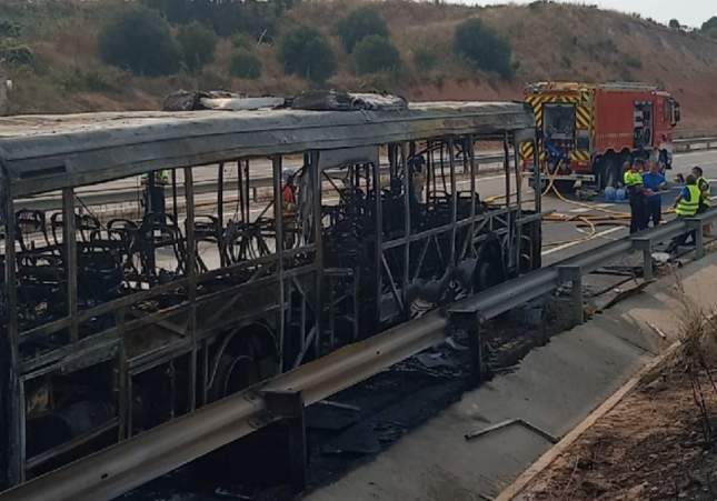 incendio autobus A-2 tarragona