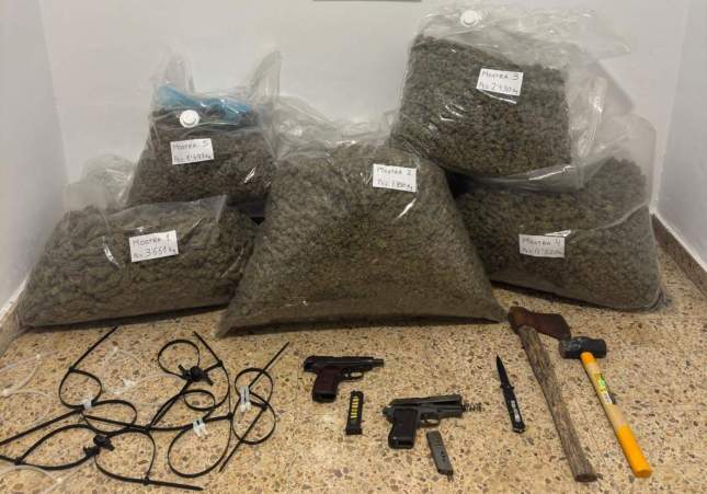 Marihuana i armes requisades Tordera