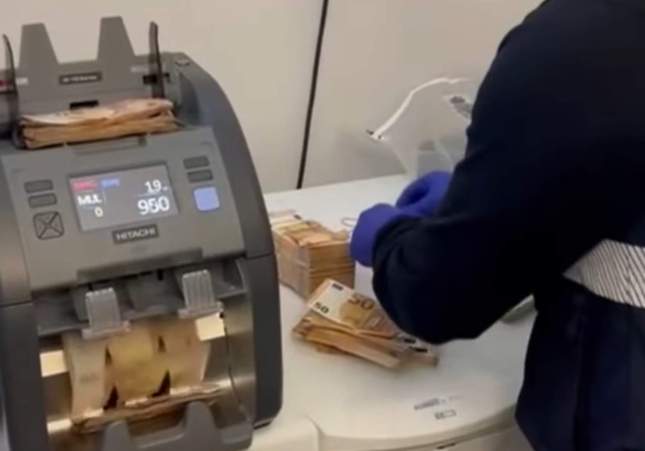 Imatge dels diners intervinguts / Guàrdia Civil